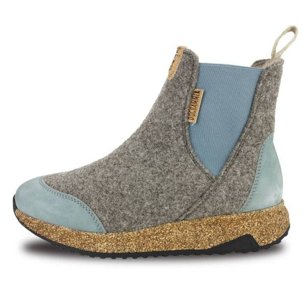 nachhaltiger damen winterschuh in der farbe blau 